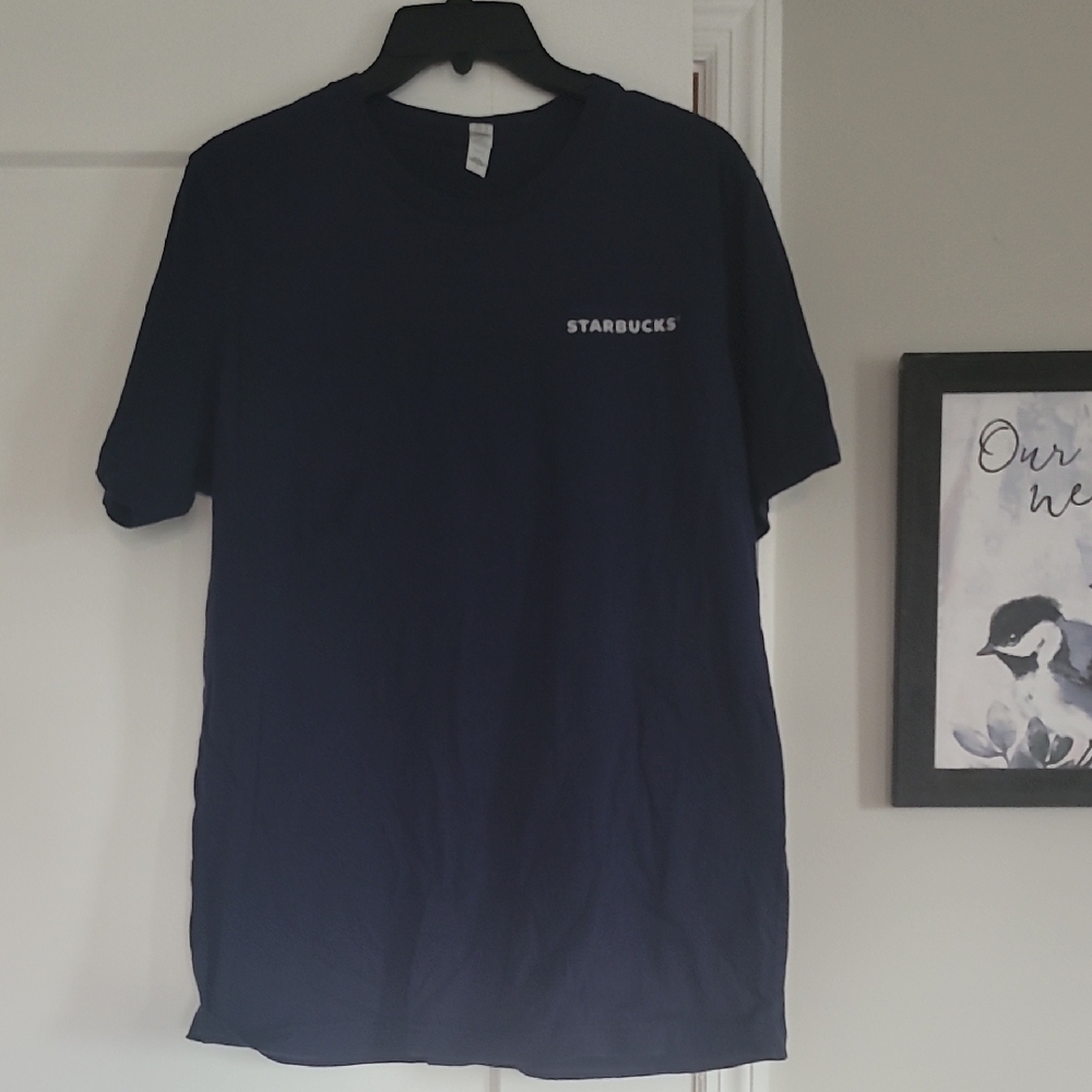 Starbucks Blue Short Sleeve Tee Casual Cotton